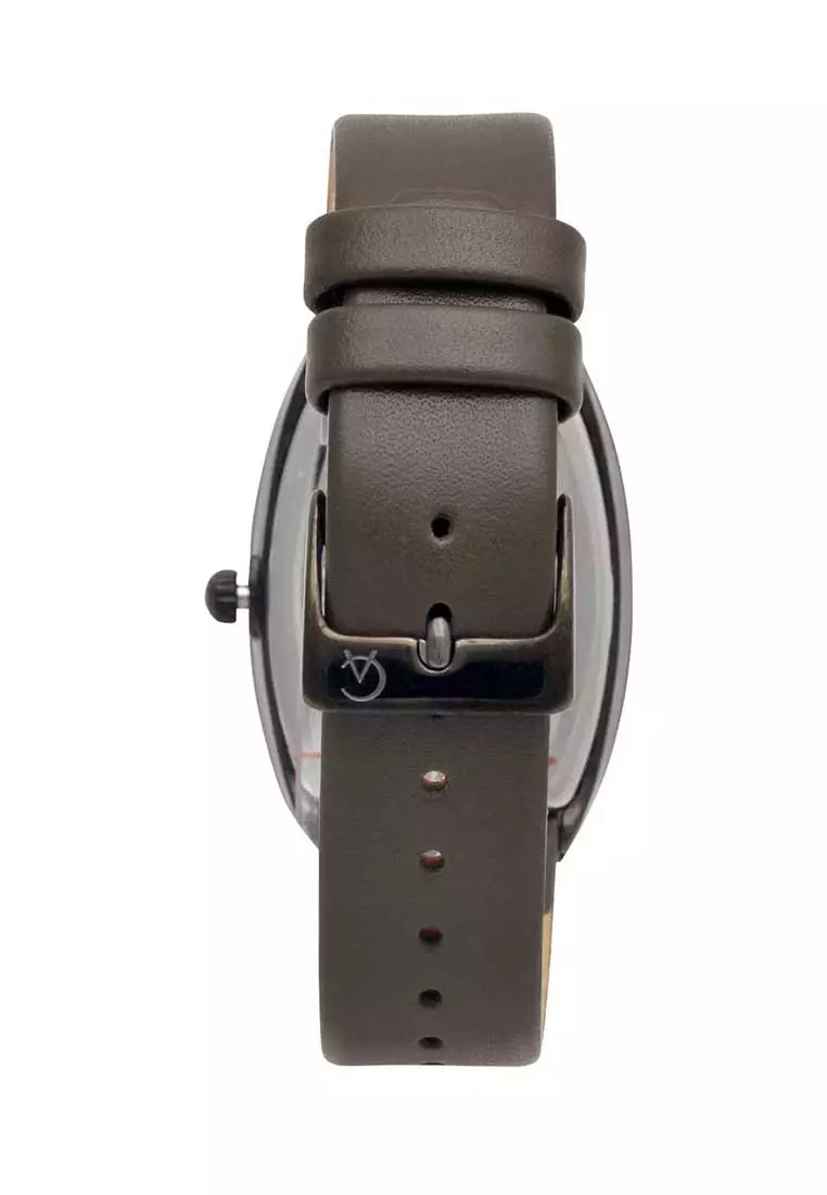 Alexandre Christie Jam Tangan Wanita - Brown Black - Leather Strap - 2909 LDLIGGN