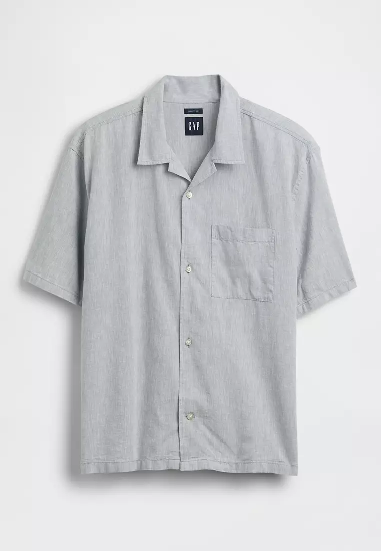 Short Sleeves Linen Shirt