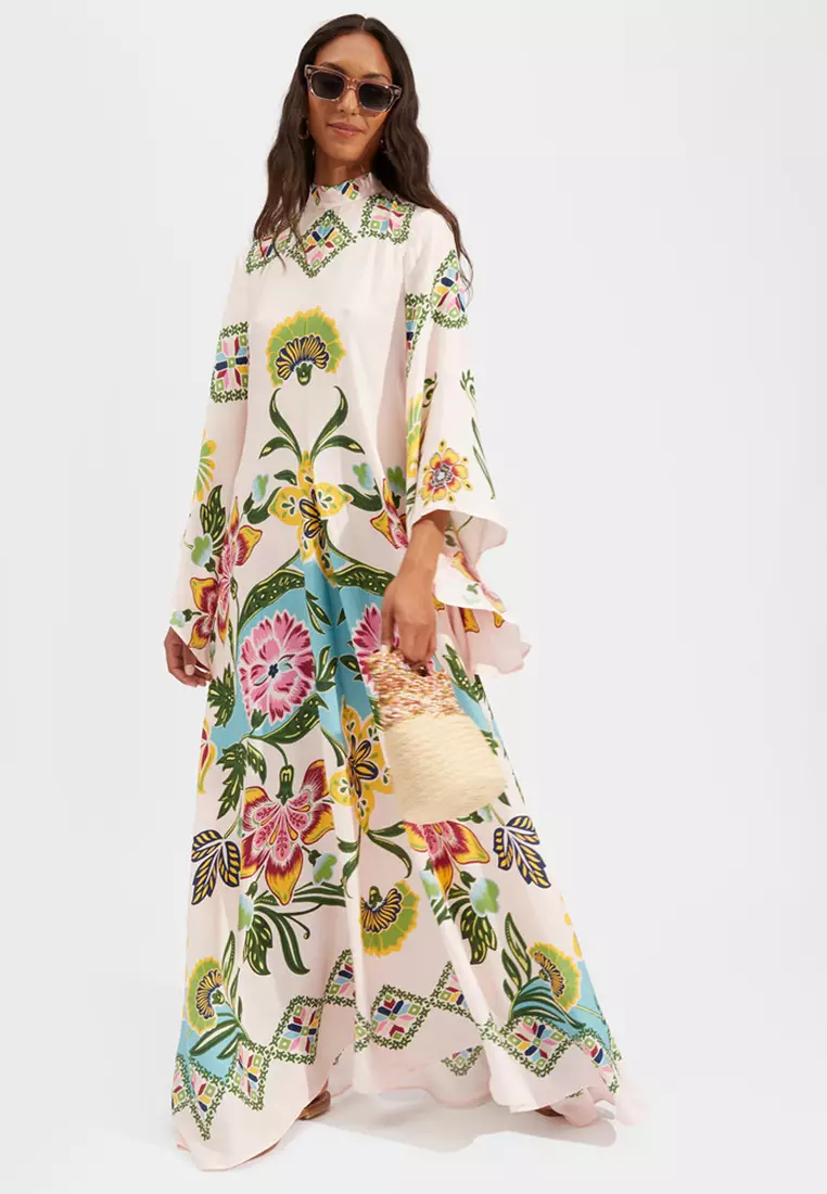 New color blocked printed dress CA241128111W