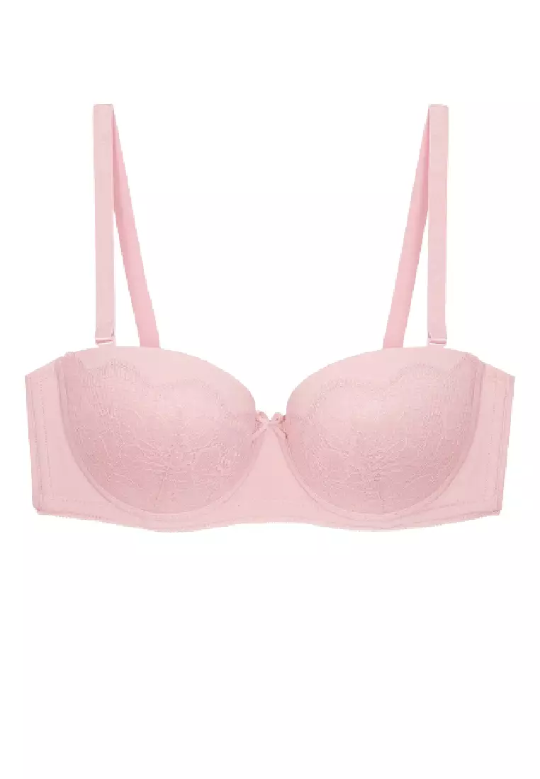 Style Dorothy Wired Push Up Detachable Bra in Tender Pink