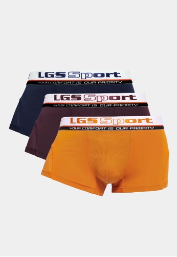 Jual Lgs Lgs Boxer Paket 3 Brown Yellow Navy Original