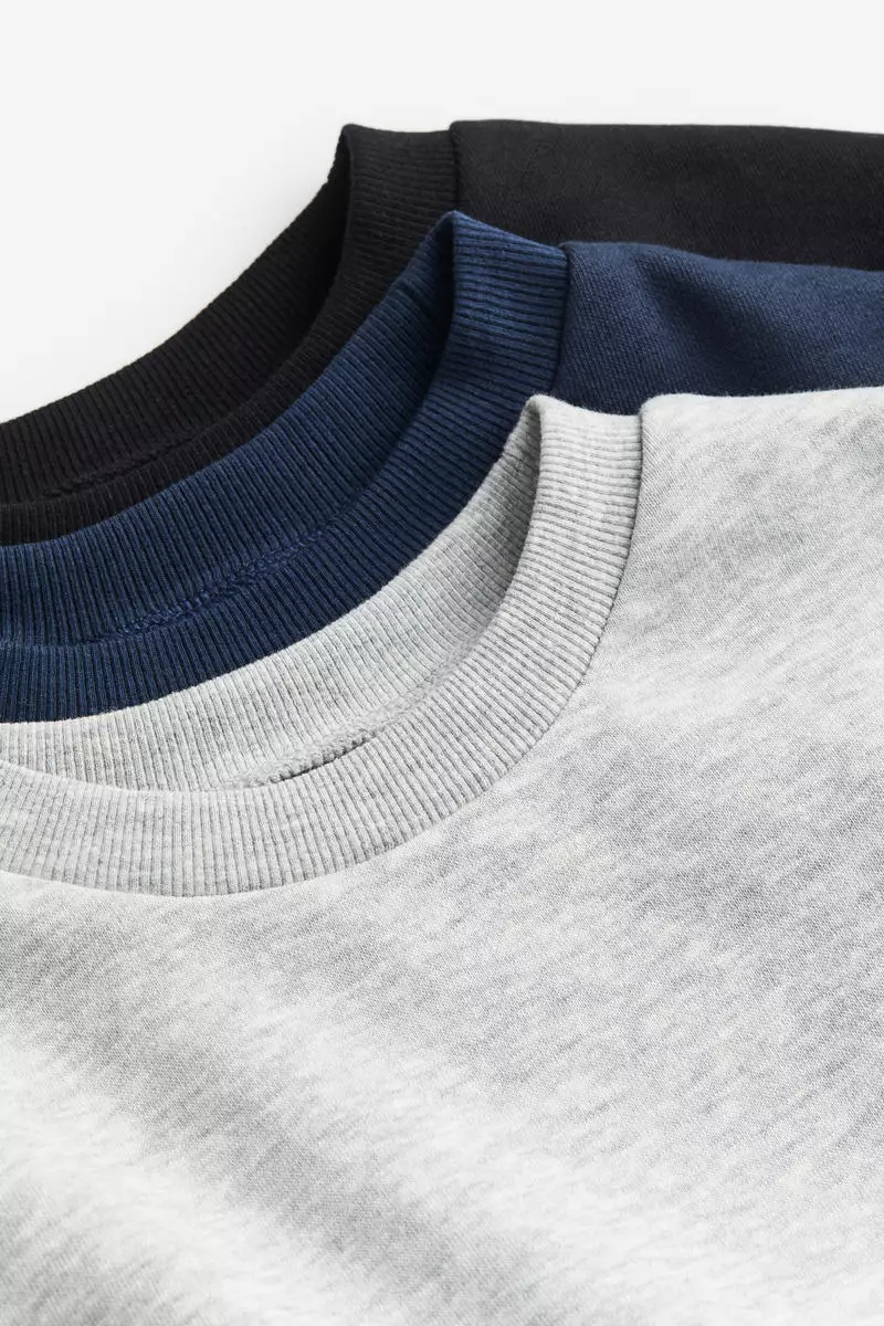 3-pack brushed-inside sweatshirts