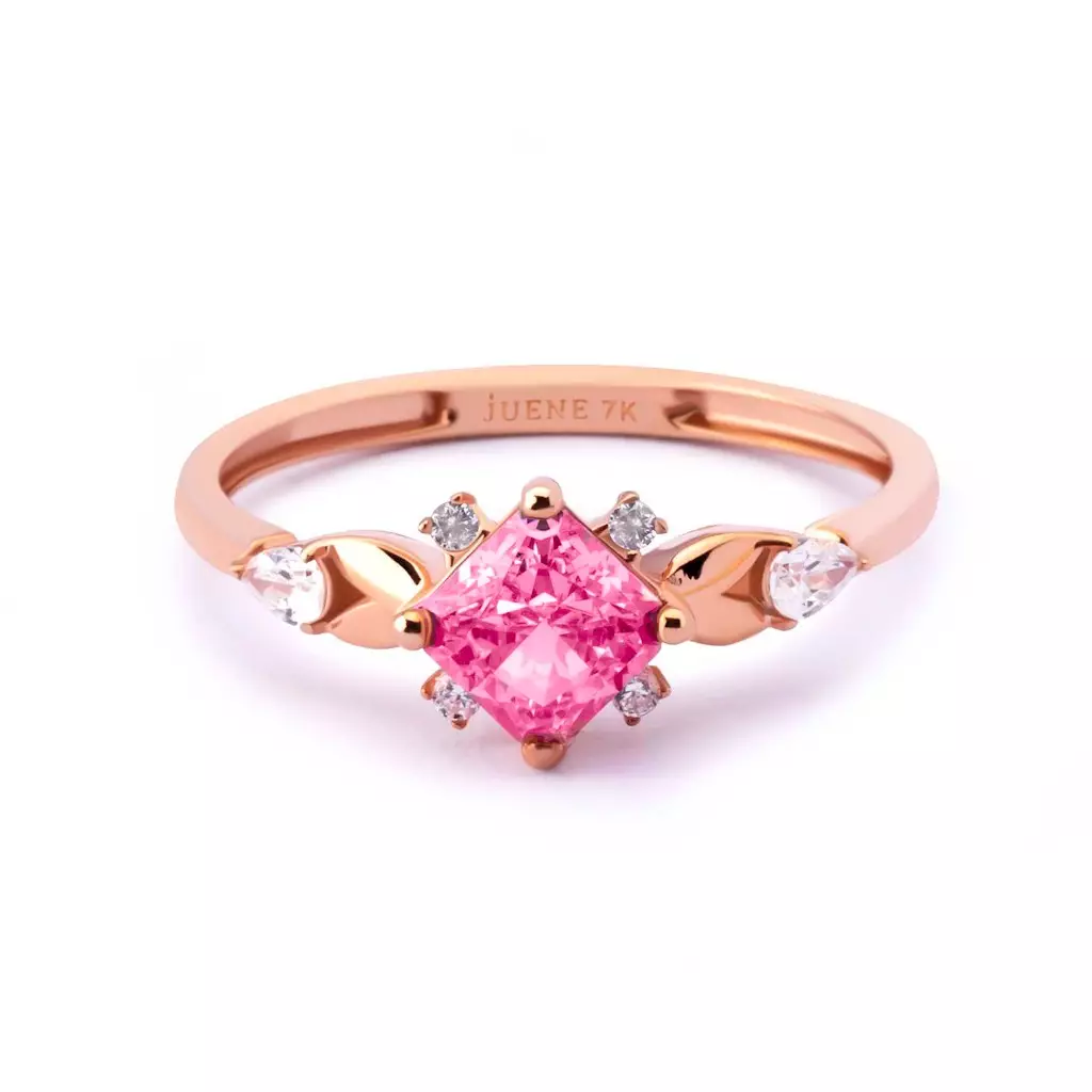Cincin Emas 7k - Rosabel Gold Ring - Pinky Crush Collection - Juene Jewelry