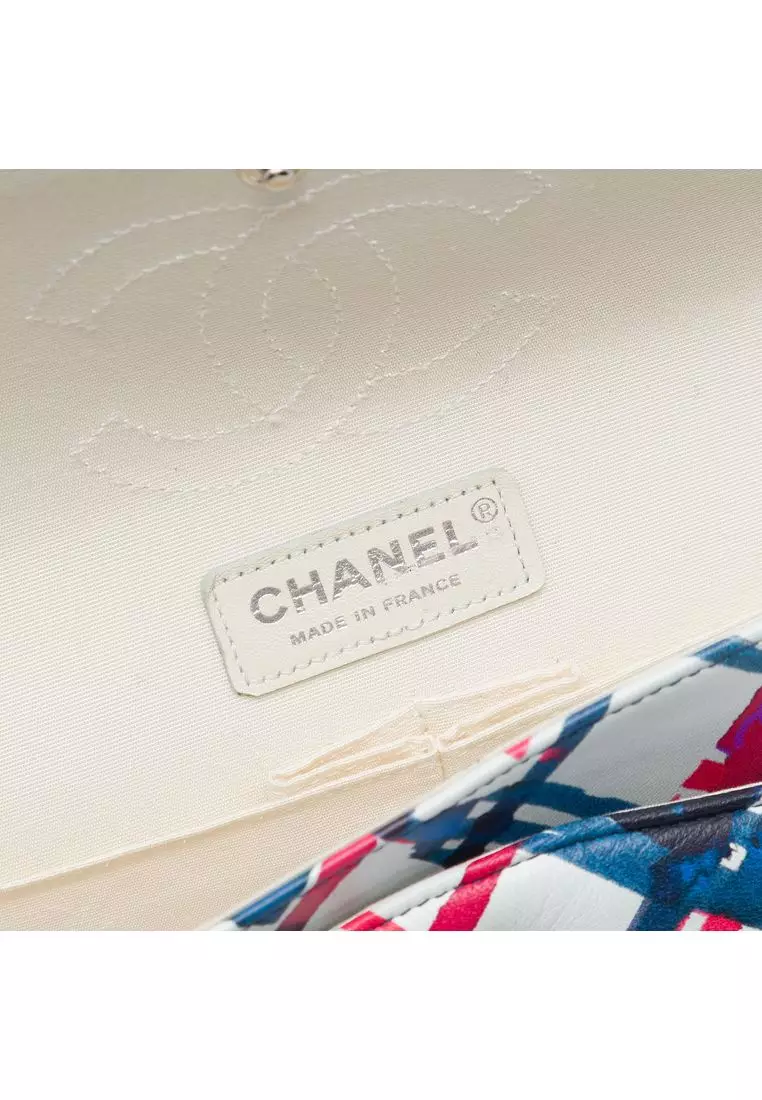 Pre-Loved Chanel Medium Classic Airlines Printed Lambskin Double Flap