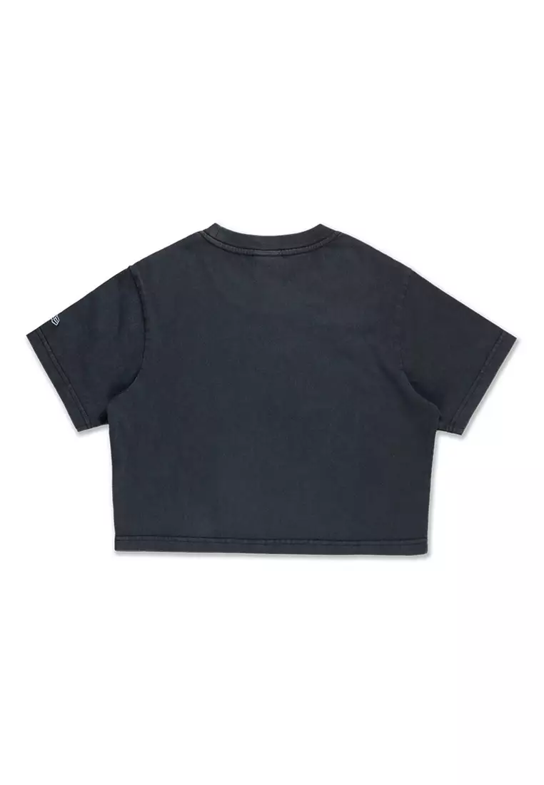 Kansas City Chiefs NFL Old School Sport AP Black Women Crop Top Tee