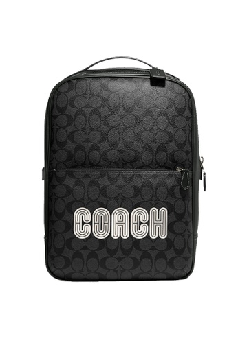 COACH Coach Westway Backpack In Colorblock Signature Canvas With Coach  Patch Charcoal Amazon Green CE489 | ZALORA Philippines