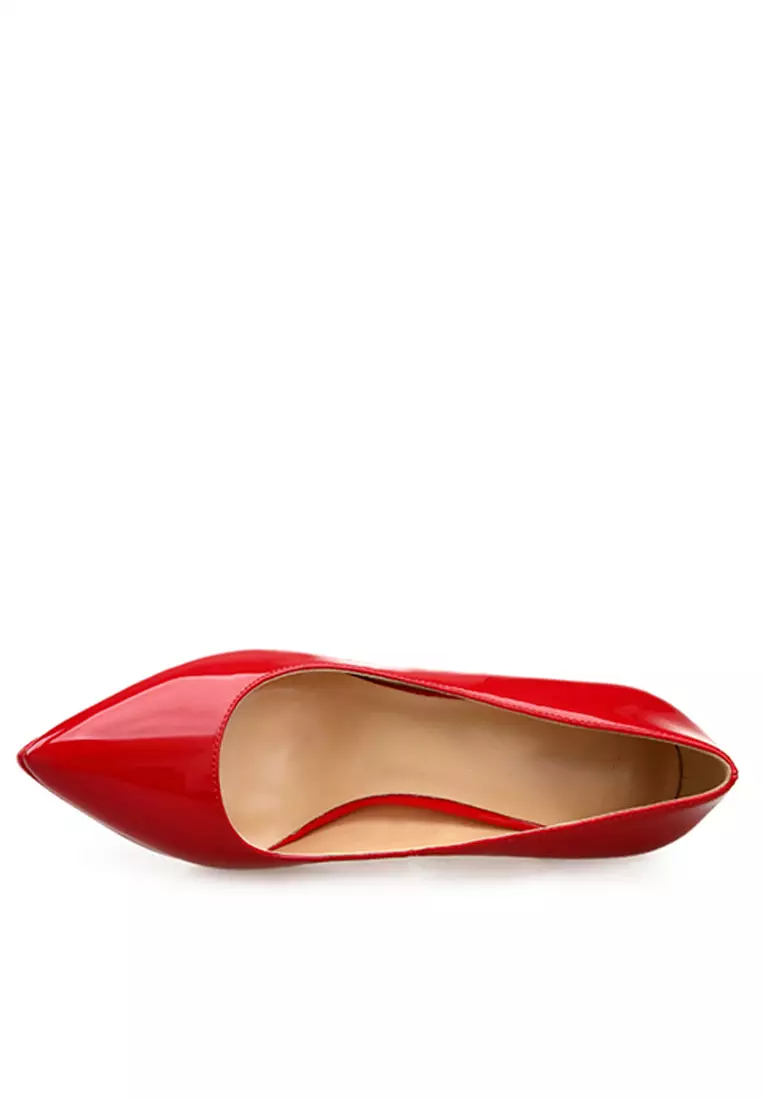 11CM Faux Patent Leather Pointed High Heel Shoes HZL0070