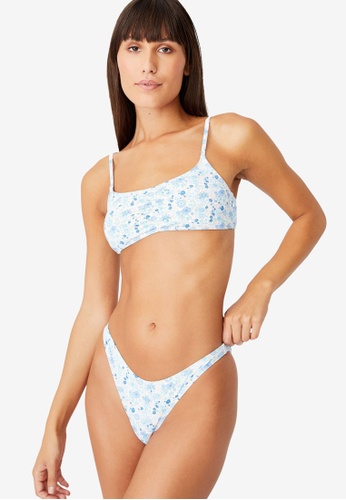 Cotton On Body blue Gathered Front Backless Bikini Top 29594USDB88D94GS_1