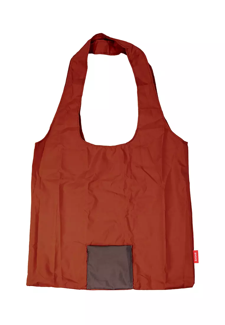 Bagasi Lipa Foldable Tote Bag - Dark Orange/Brown
