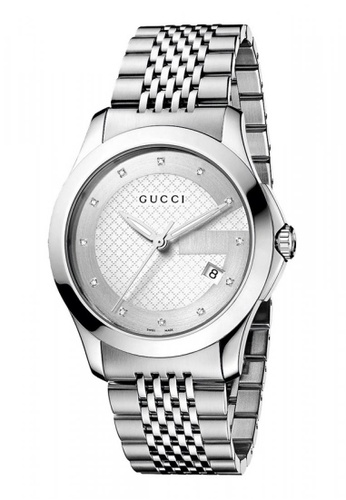 Gucci mens watch silver clearance