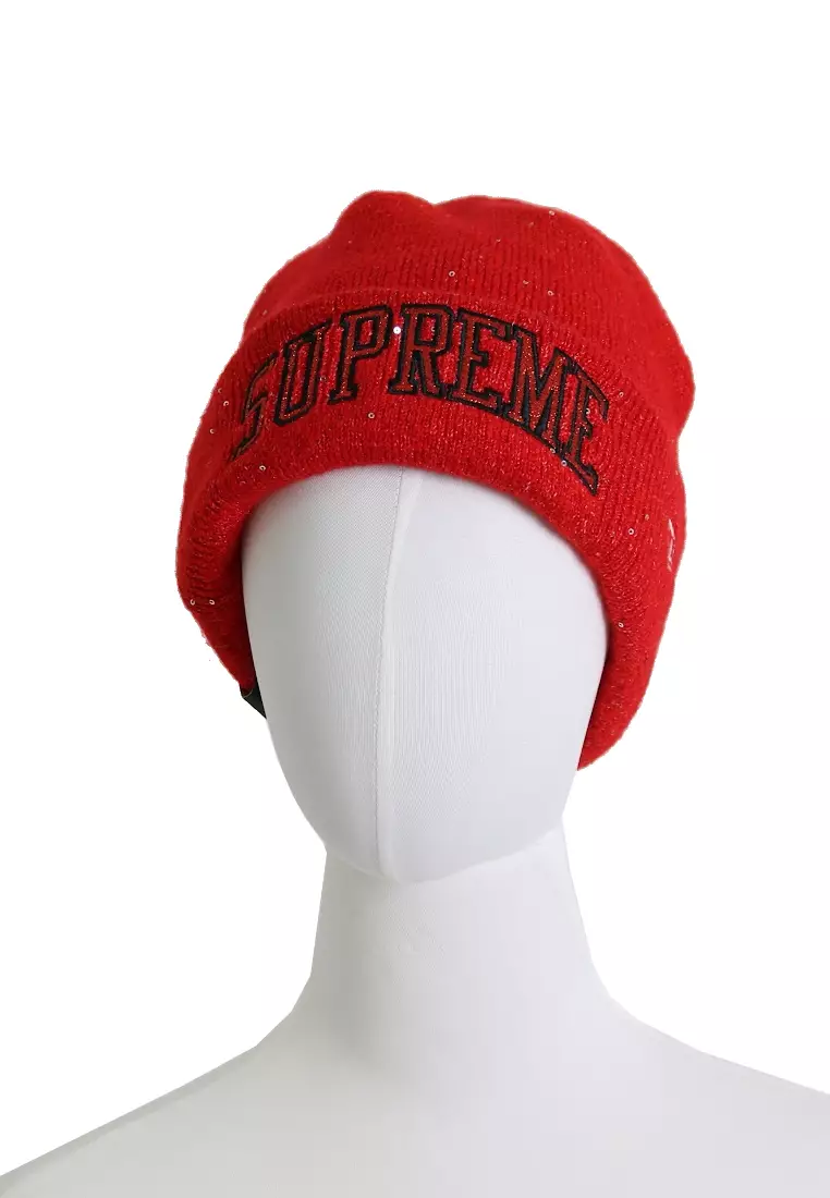 Buy Supreme Supreme x New Era SS23BN9 Metallic Arc Beanie In Red