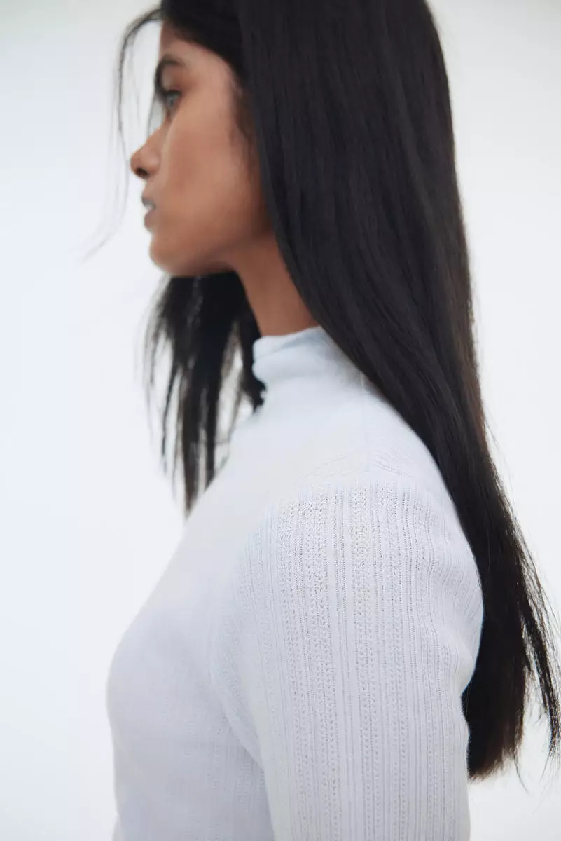 Ribbed turtleneck top