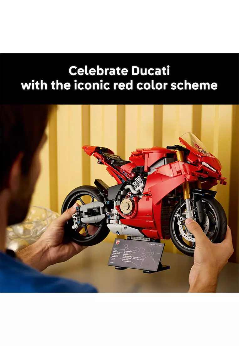 Technic 42202 Ducati Panigale V4 S Motorcycle, Age 18+, Building Blocks, 2025 (1603pcs)