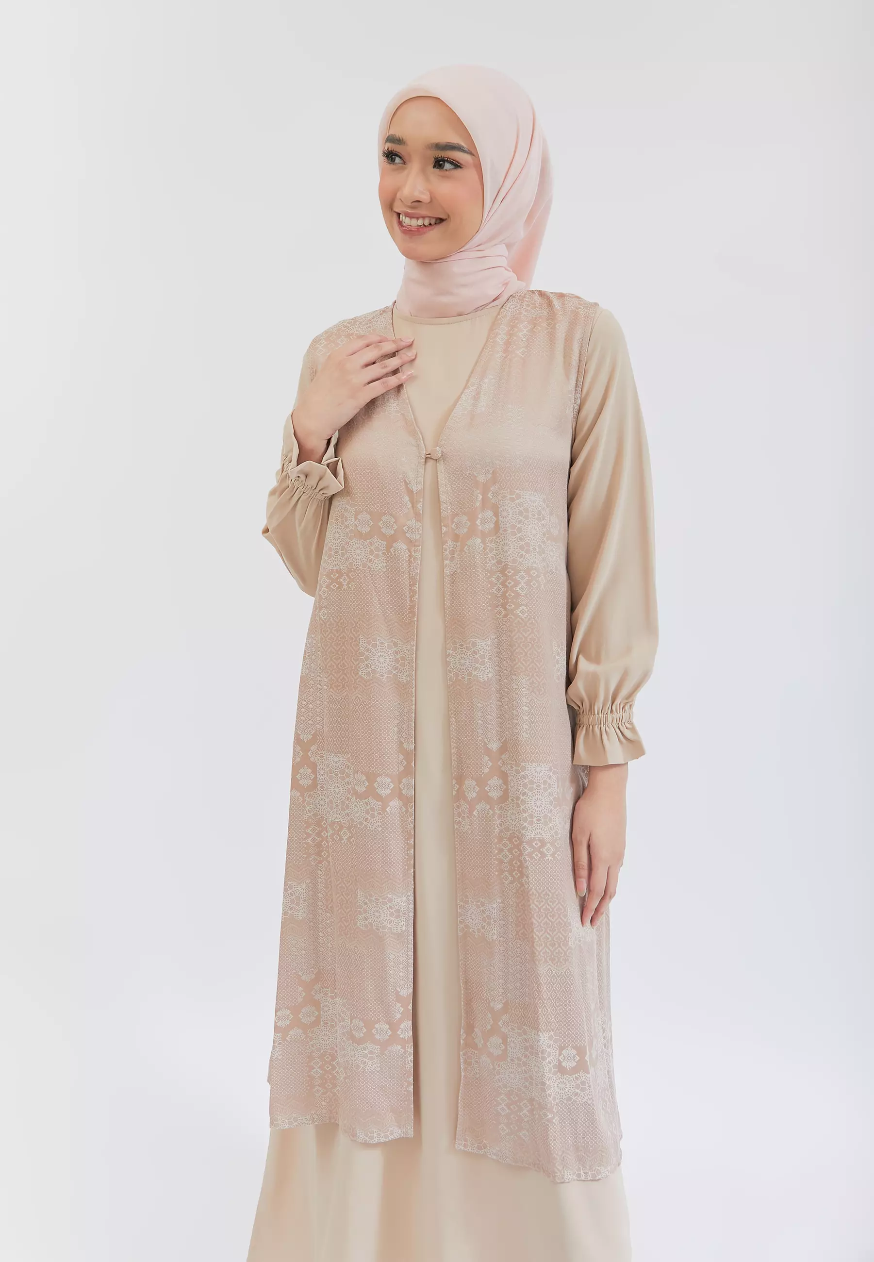 Amina Brown Two Set Dress (G.42137)