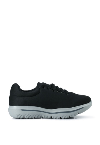 UniqTee black Lace Up Sport Sneakers 2BFC3SH45178E8GS_1