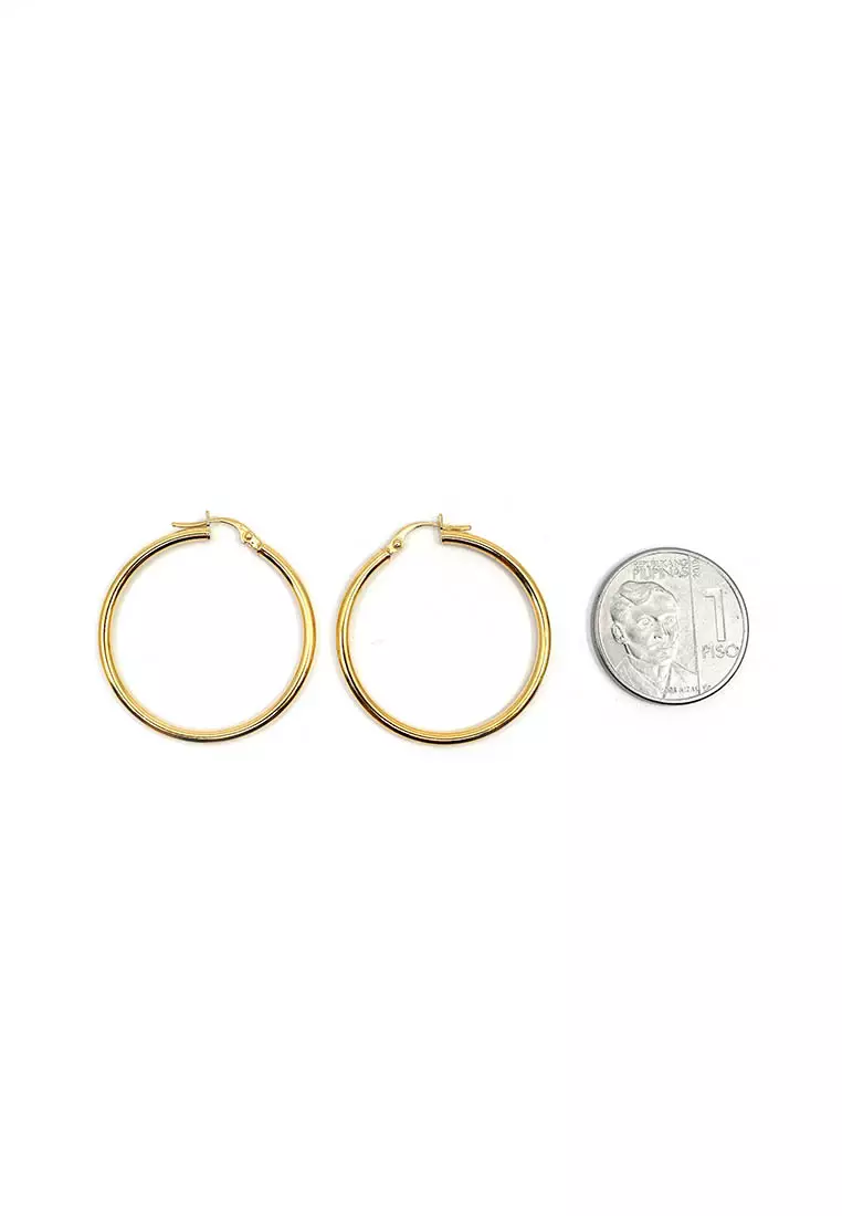 18K Italian Made Yellow Gold Earrings