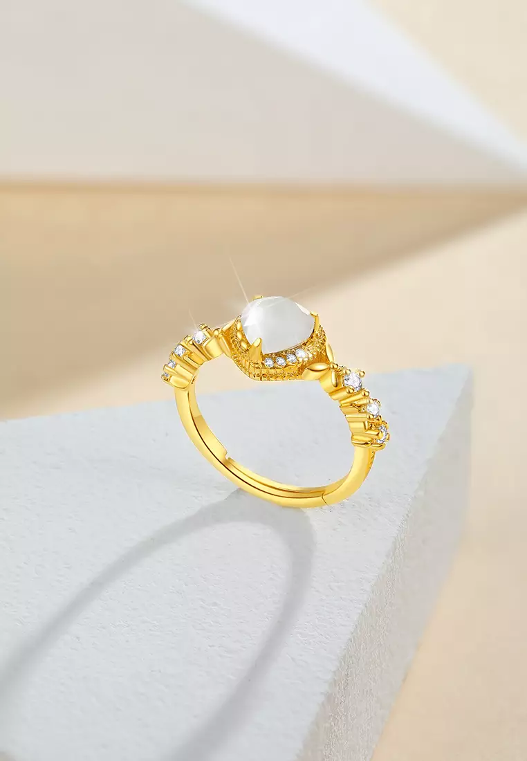 Cincin Wanita Original Korea Elegant Titanium Korea Style Perhiasan Ring Cewek white color