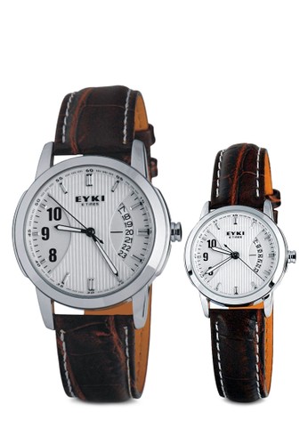 L EYKI E-TIMES w8408GL 皮革情侶錶, 錶類, 皮革esprit tsim sha tsui錶帶