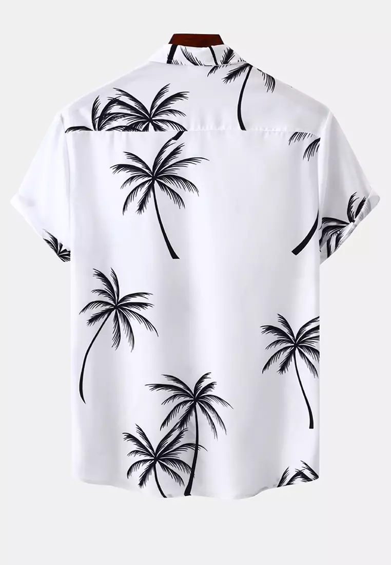 Hawaiian Print Short-Sleeved Shirt YL-C254