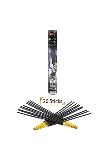 HEM SILVER RAIN Incense Sticks 20PCs in Hexagonal Box, India Handmade meditating (HI-SILVER-RAIN) 23925HL9F402B4GS_1