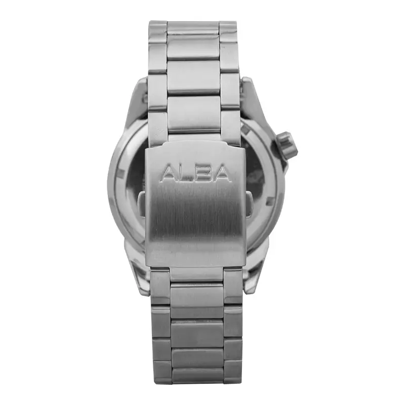 Jam Tangan Pria Alba AL4415X1 Automatic Men Blue Dial Stainless Steel Strap