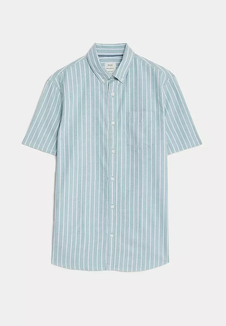 Pure Cotton Striped Oxford Shirt