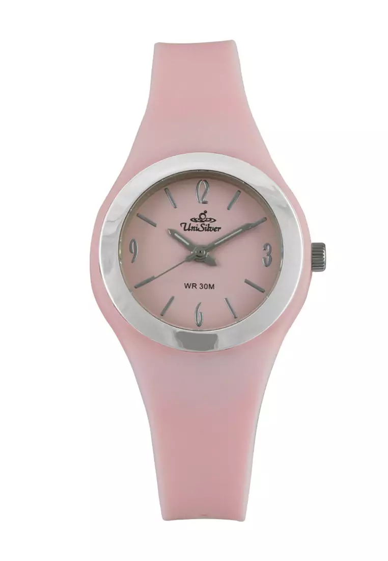 Chroma Burst Women s Small Analog Silver Pink Rubber KW4061 1013 Watch