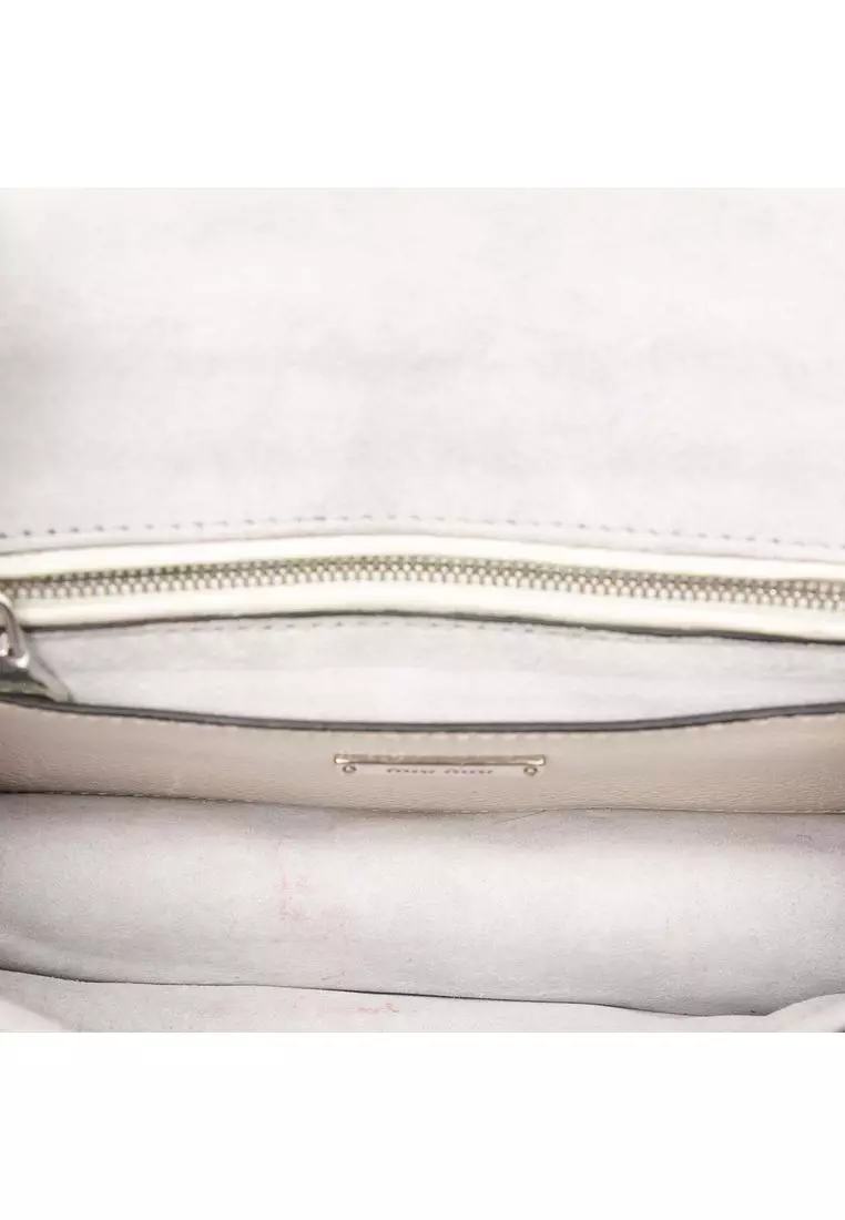 Pre-Loved Miu Miu Goatskin Madras Soft Calf Crystal Embellished Crossbody