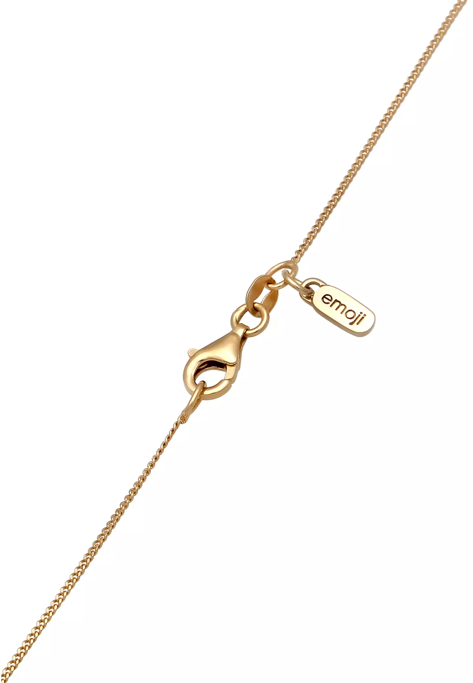 项链心形吊坠细链珐琅镀金