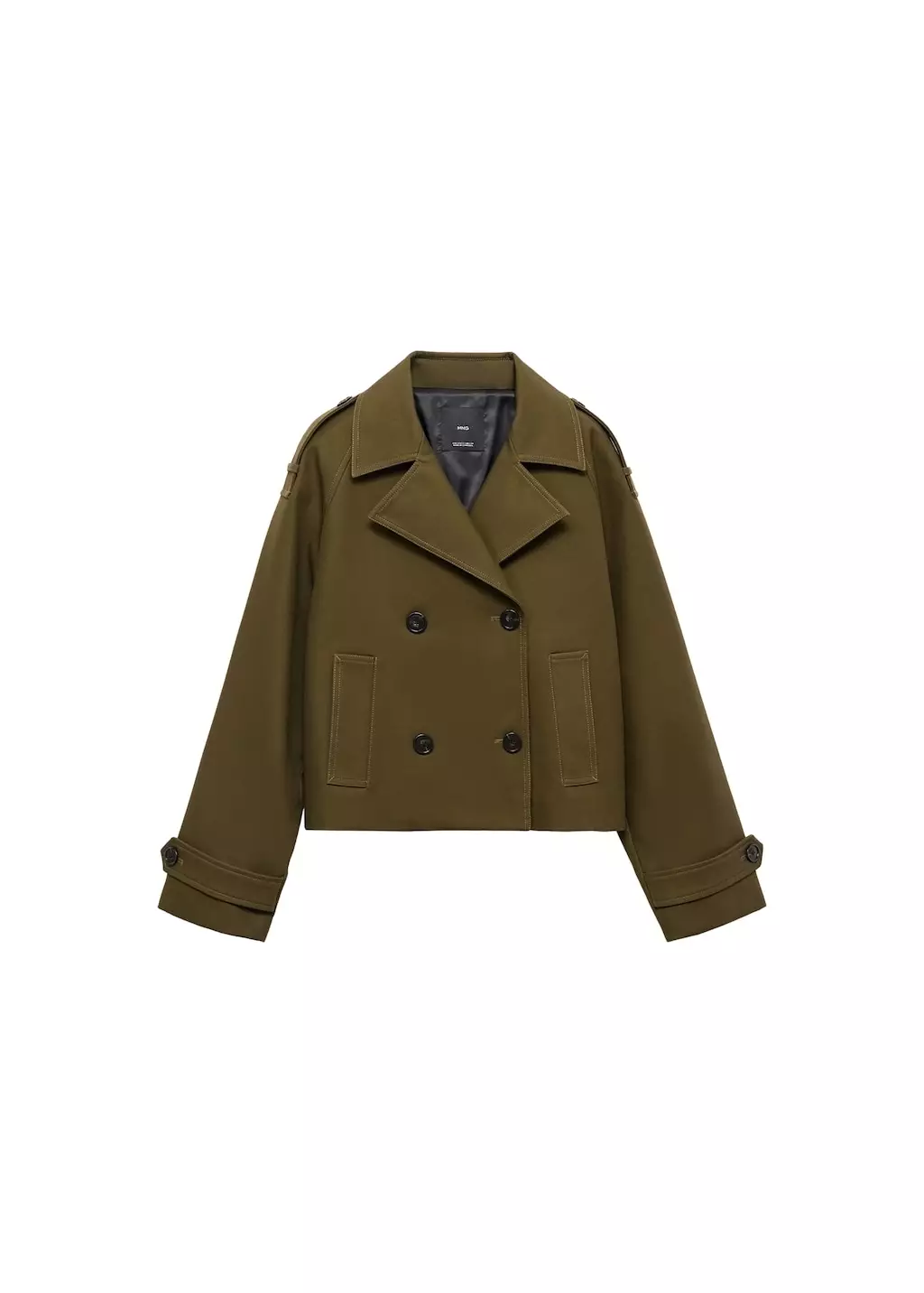 Trench coat pendek oversize double breasted