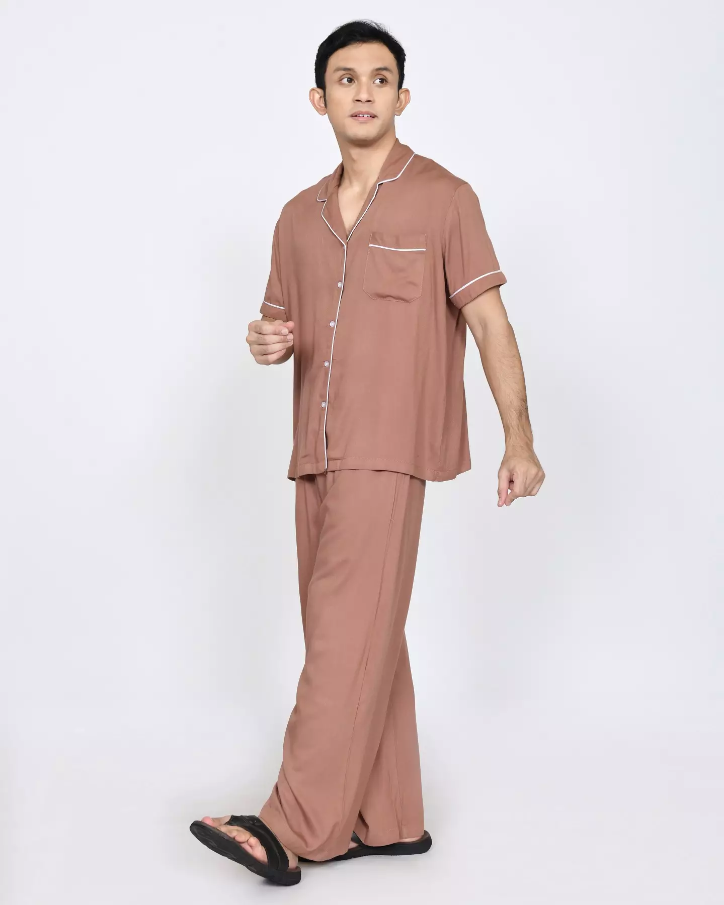 SET Piyama Lengan Pendek Pria (Polos Rey Series)