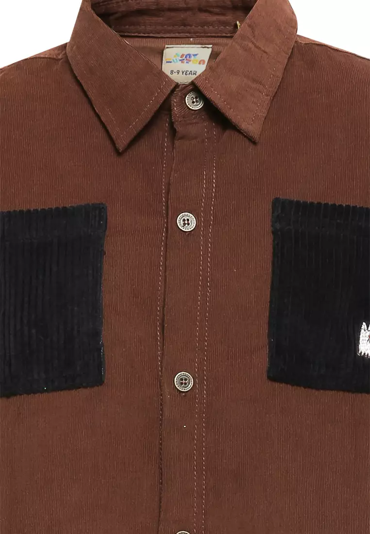 Unisex Corduroy Bordir Shirt