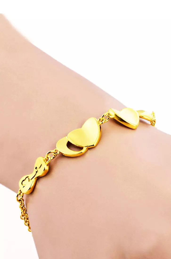 Buy YOUNIQ YOUNIQ Two Love 24K Gold Plated Heart Bracelet 2024