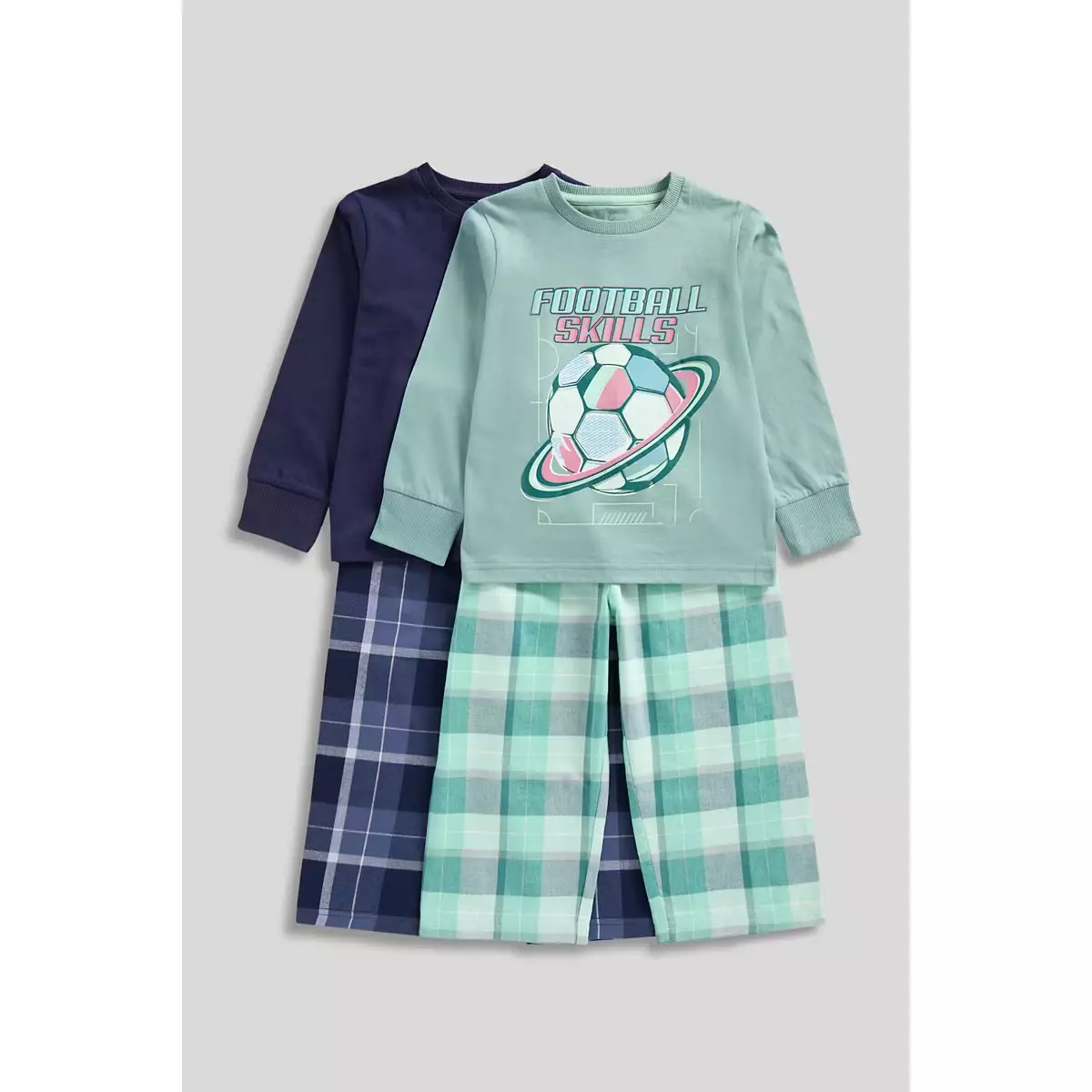 Mothercare Football Pyjamas - 2 Pack - Piyama Anak Laki-laki (Biru)