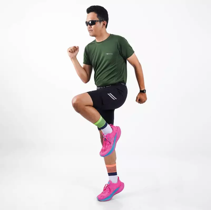 Tiento Celana Lari Pria Legging Running Leging Pendek Motion Men