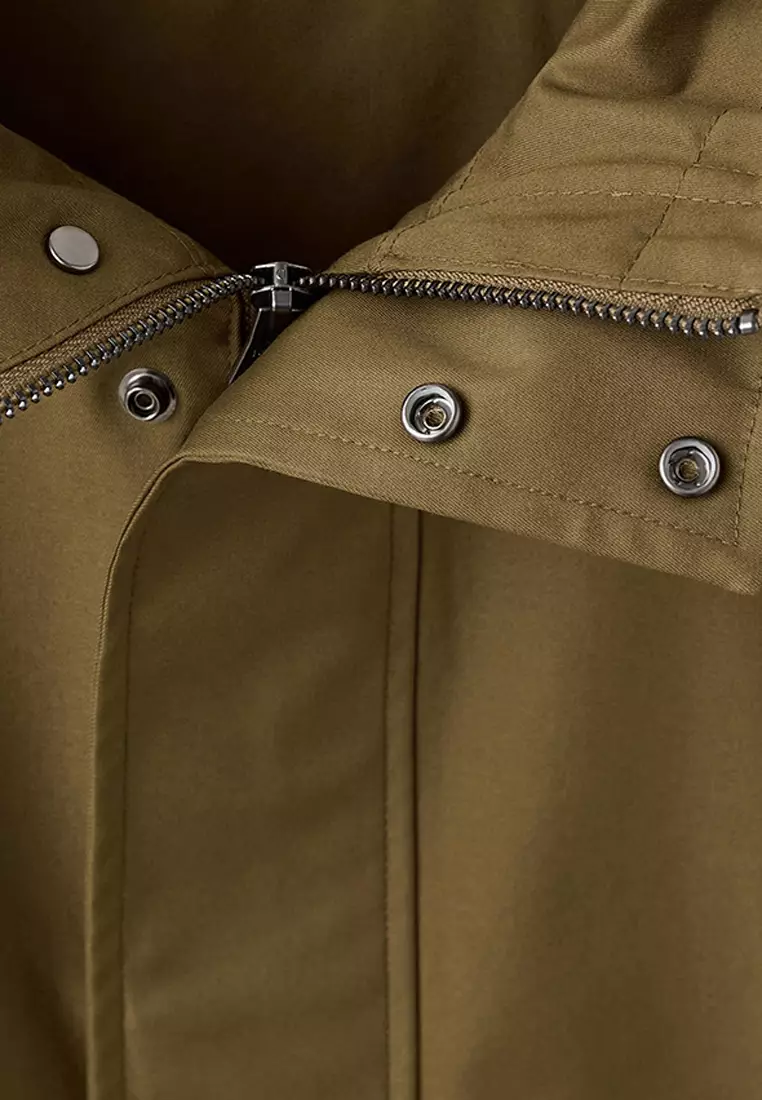 Water-Repellent Parka Jacket With Pockets