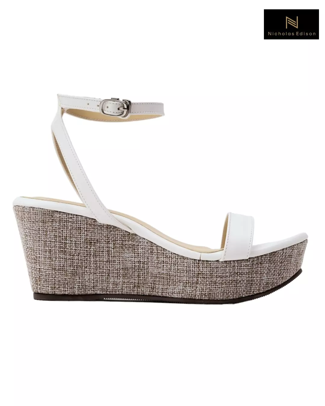 Nicholas Edison Wedge Zafir White