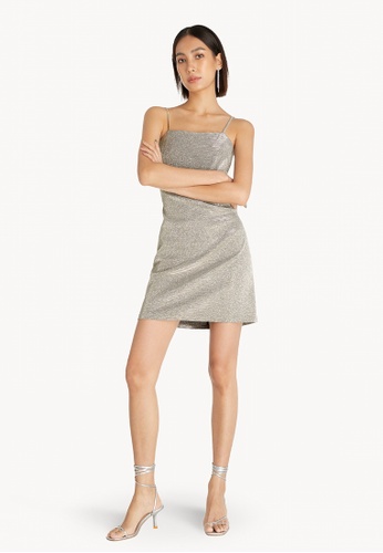 Grey spaghetti strap dress clearance