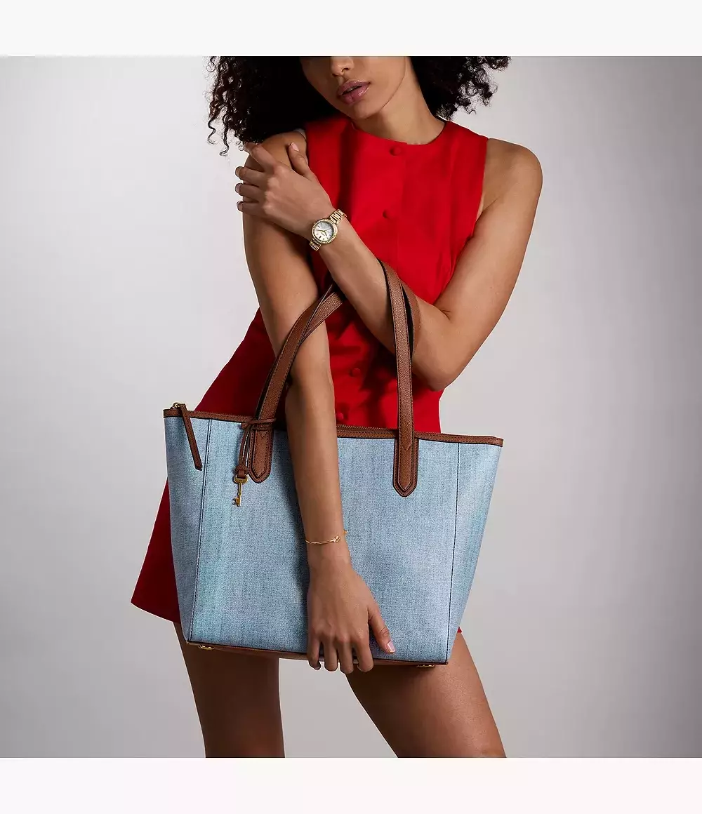 Fossil Sydney Tote Denim Tas Wanita SHB3291-423