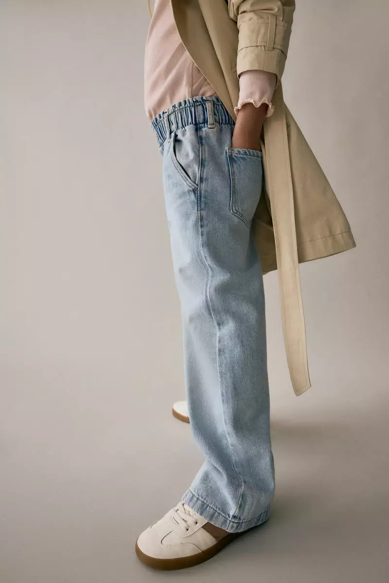 Wide Leg paper bag jeans