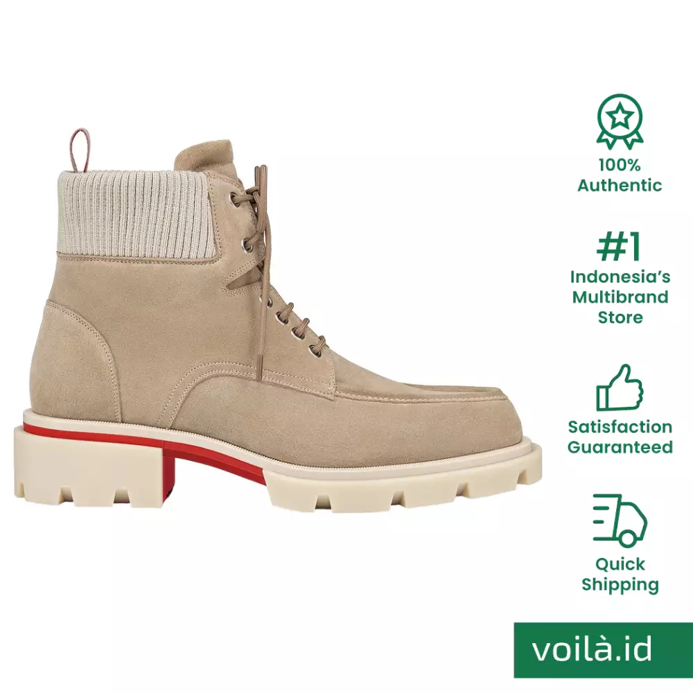 Christian Louboutin Our Walk Hiking Boots Beige