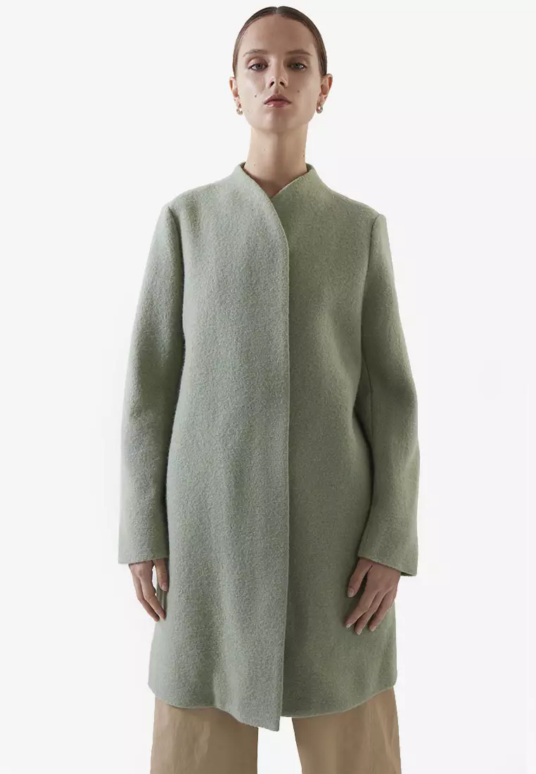Classic long wool coat cos cheap