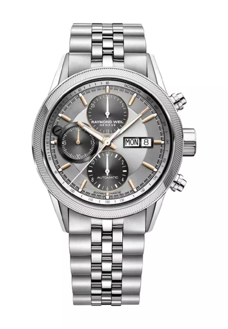 Raymond weil freelancer chronograph automatic stainless steel men's online watch