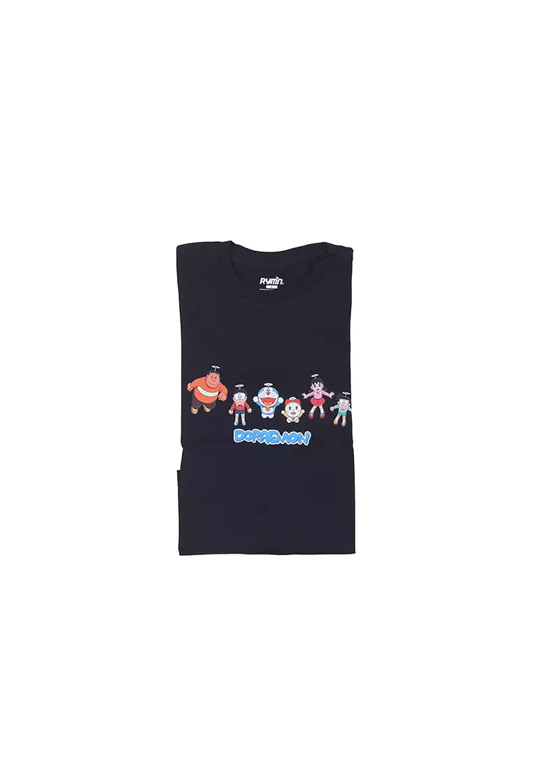 Doraemon Rymn T-Shirt & The Gang Black
