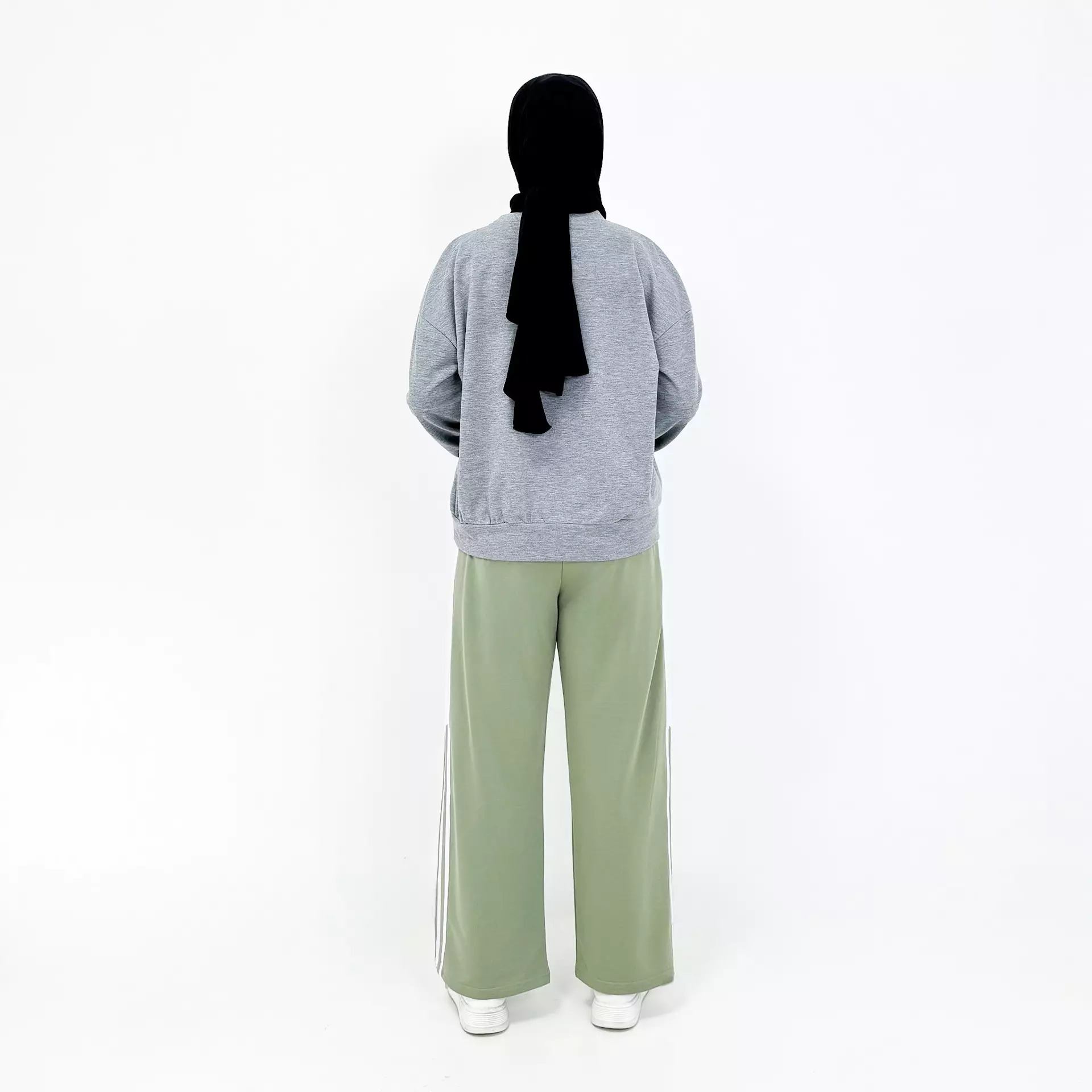 Setelan Olahraga Tafita [ABUMUDA -MINT] Atasan Sweater Bawahan Long Pants