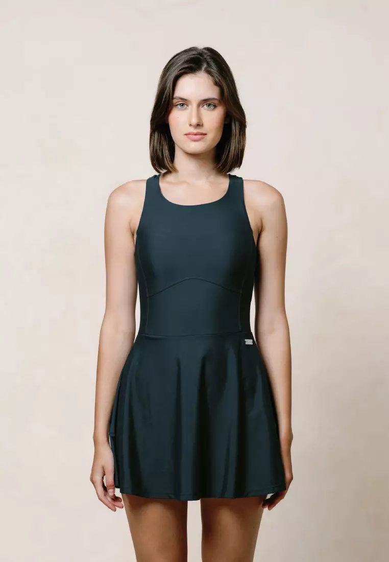 Courtside Tennis Dress Olahraga Wanita - Navy