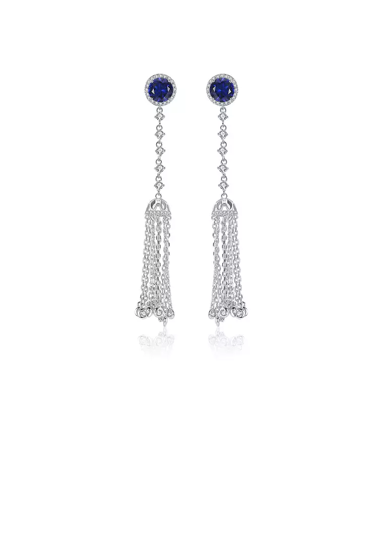 Gemstone tassel earrings online