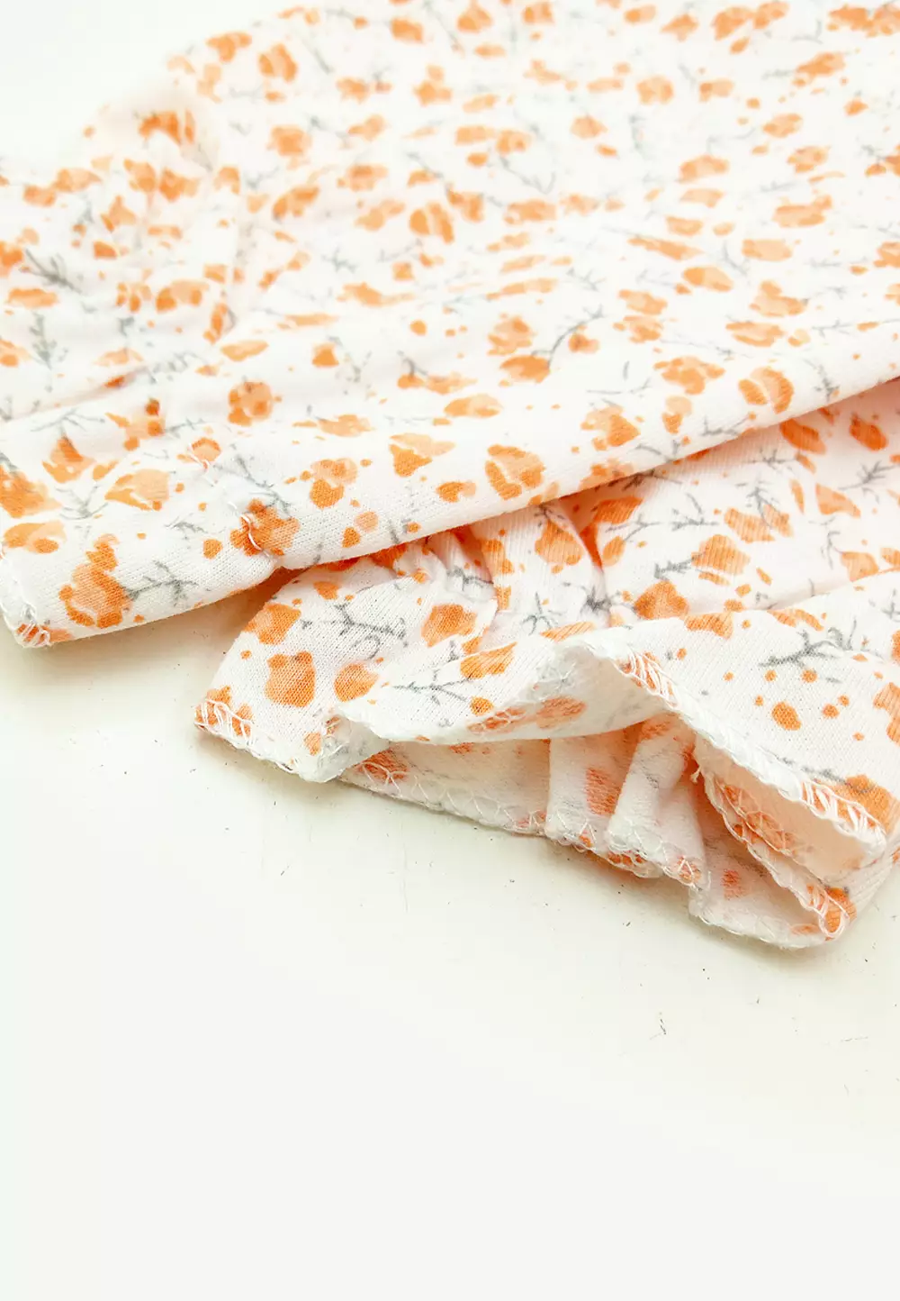 Dress Bayi Anak Perempuan Lengan Panjang Vintage Floral Lace Korean Style Import 4224 Orange