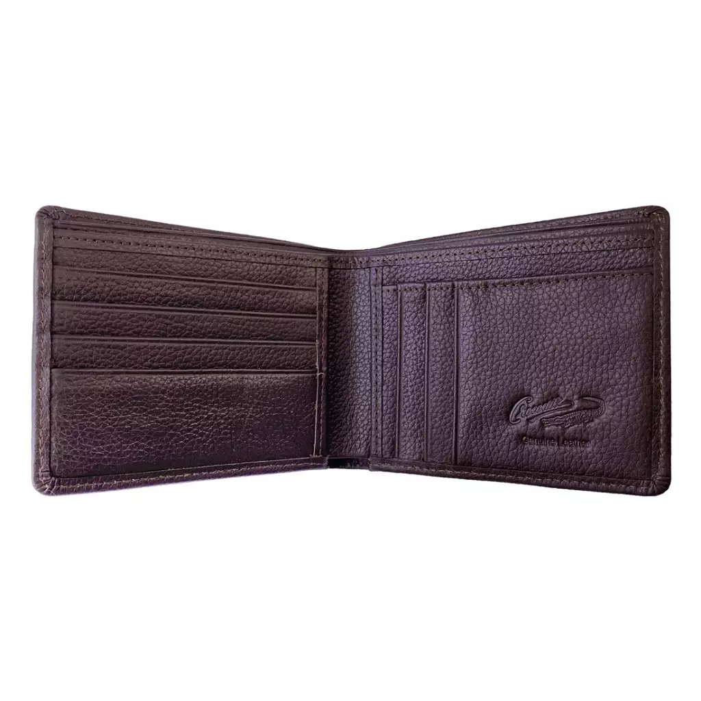 Crocodile C7003R Dompet RFID Bi-fold Wallet Leather Kulit Original - Coklat