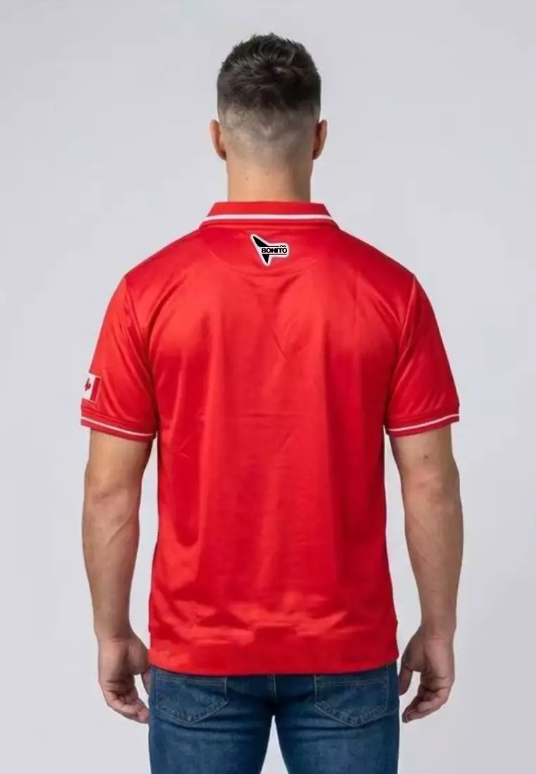 加拿大 Polo 衫 - PLAY BONITO 重新定義世界 - ！美國男士尺寸！ ：S、M、L、XL